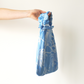 Upcycled Blue Floral Scrunchie Handle Bag