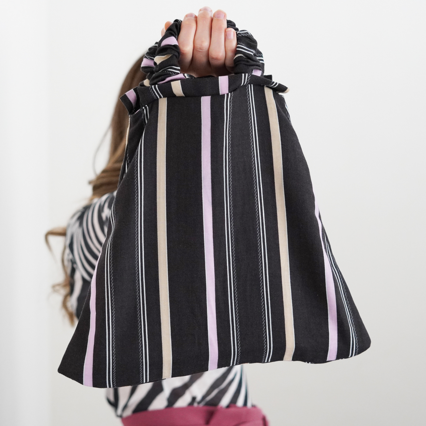 Black & Pink Stripe Bag