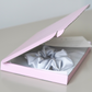 Pink gift box with silver scrunchie 