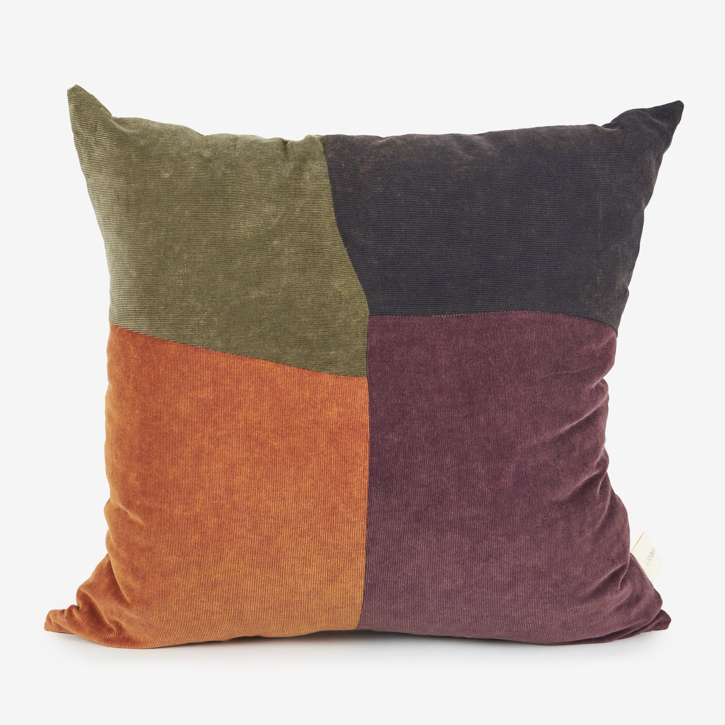 Colour Block Corduroy Cushion