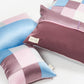 Purple Satin Rectangle Cushion with Piping