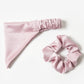 Scrunchie Style Pet Bandana in Dusky Pink