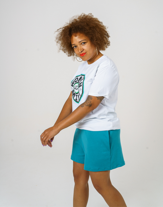 Teal Jersey Cotton Shorts